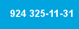 924 325-11-31 924 325-11-31